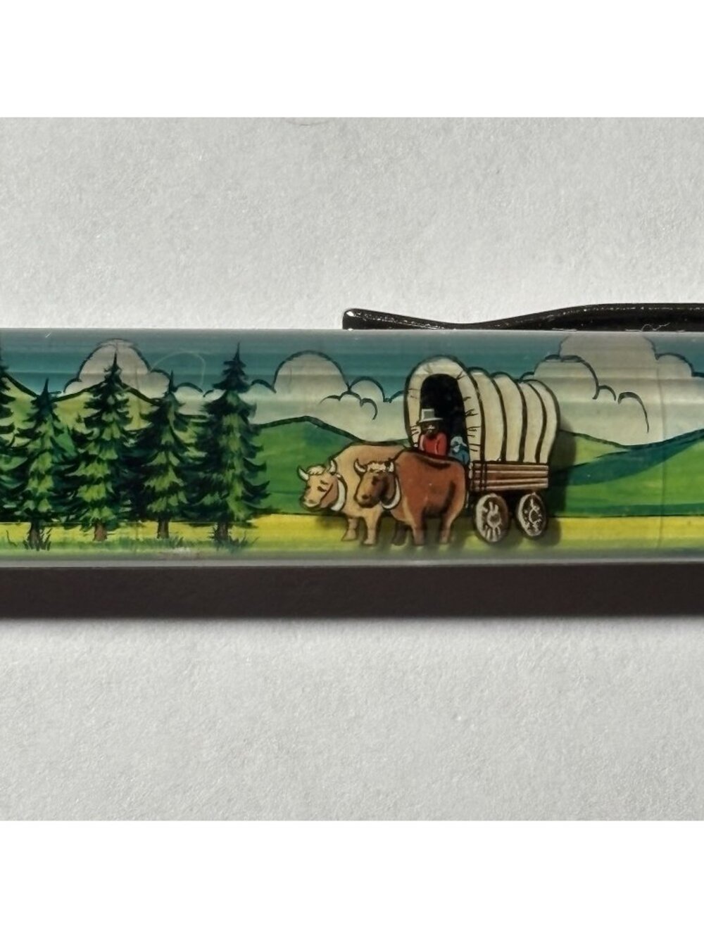 Oregon Trail Collector's Edition Floaty Pen Oxen Covered Wagon Moves Souvenir